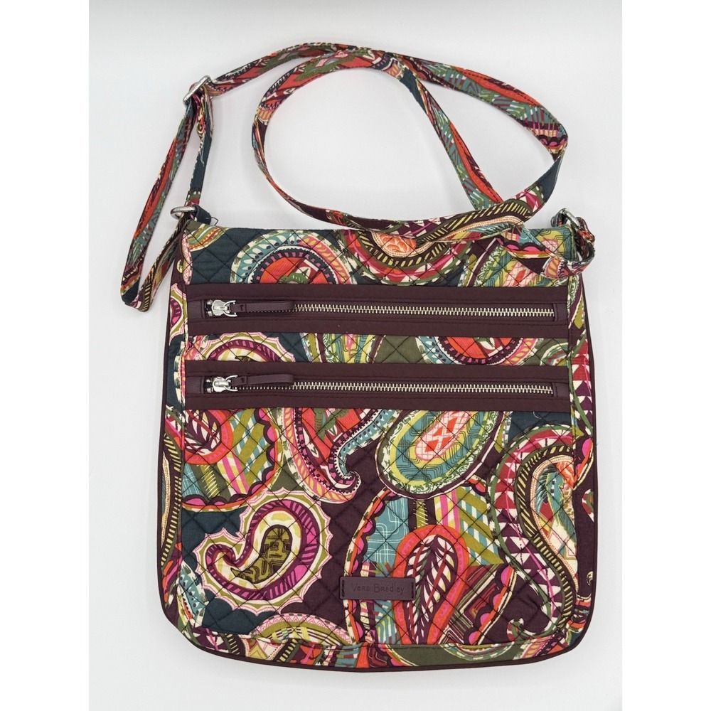 Vera Bradley Heirloom Paisley Hipster Crossbody Organizer Bag Quilted